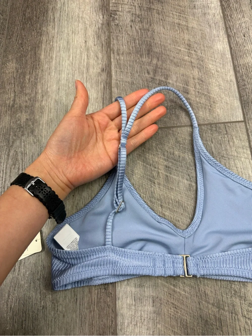 Aerie Blue‎ Ribbed Bikini Top